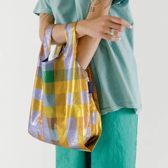 NWT Baby Baggu - Madras Metallic - Picture 3 of 3